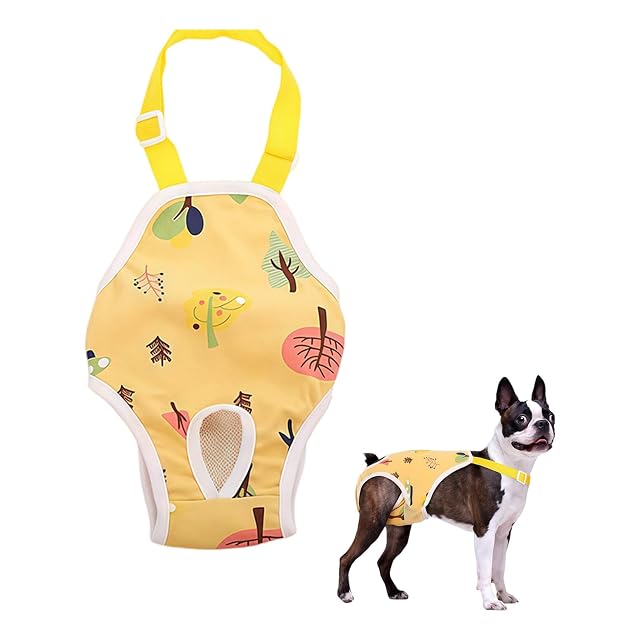 Pañales lavables para perras hembras con tirantes, pañales para cachorros pequeños, hembras en período de celo