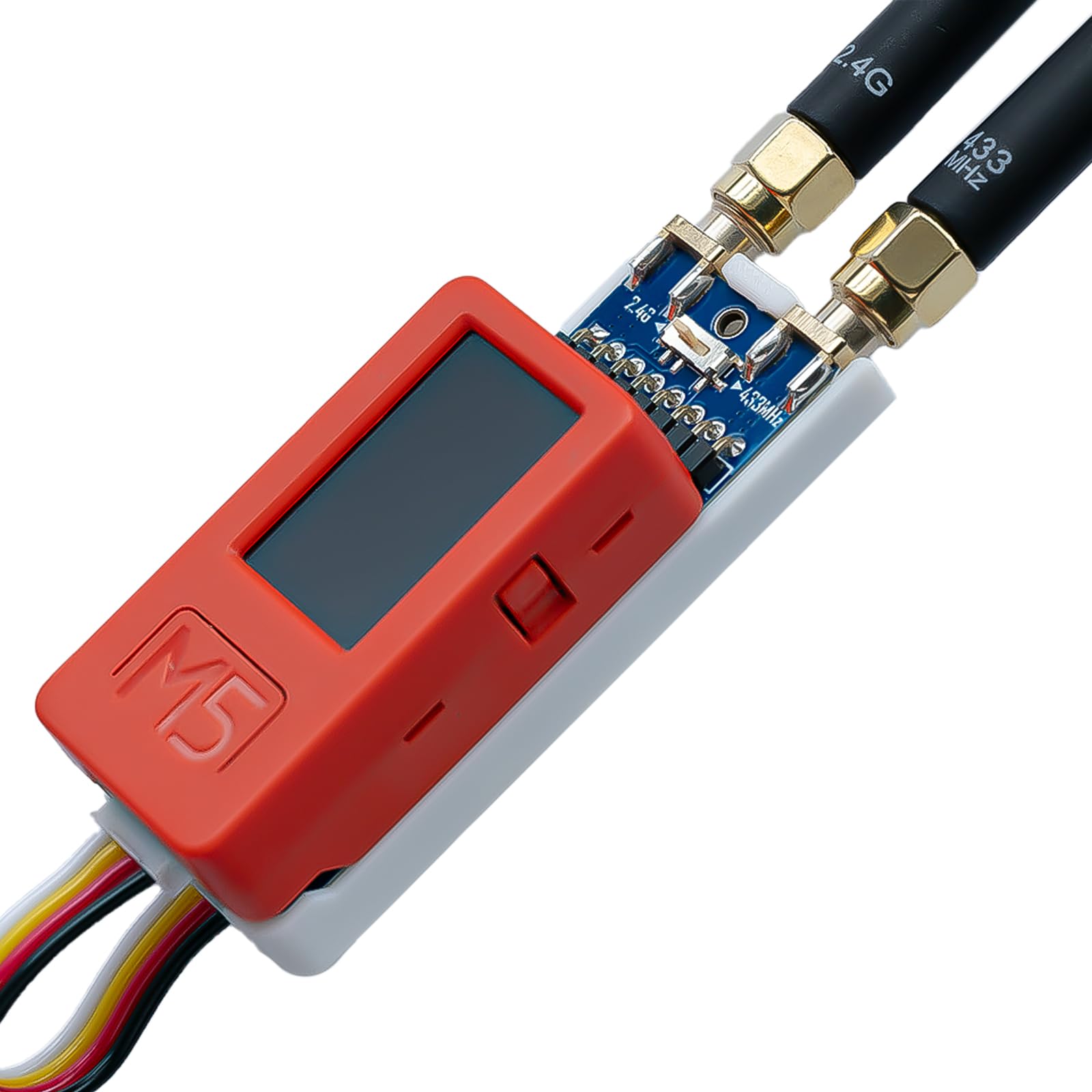 Module RF 2 en 1 pour M5Stack StickC Plus, prend en charge NRF24 2,4 GHz et CC1101 433 MHz, compatible avec M5Stack StickCPlus 1.1&2 avec firmware Bruce (avec étui imprimé en 3D)