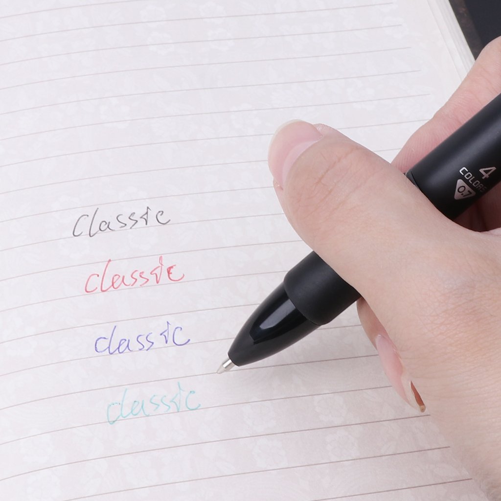 Multicolor 4 in 1 Ballpoint Pen 0 7mm Red Green Blue Refill School Office Supply — view 7