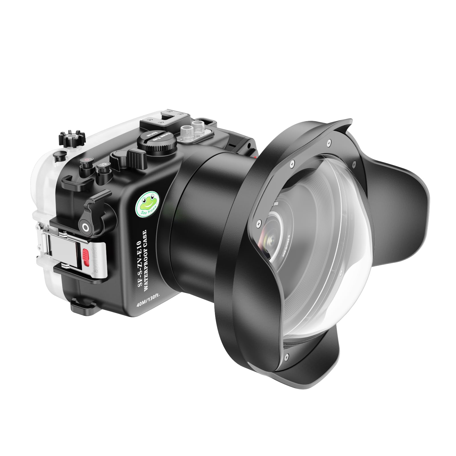 Sea frogscx Estanque Compatível Com Sony Zv-E10 E Lente Grande Angular Fe 16-35Mm F4 Za Oss, À Prova D'Água Com Classificação Ipx8, Proteção Subaquática Até 40m (130 Pés), Ideal Para Mergulho E Surfe