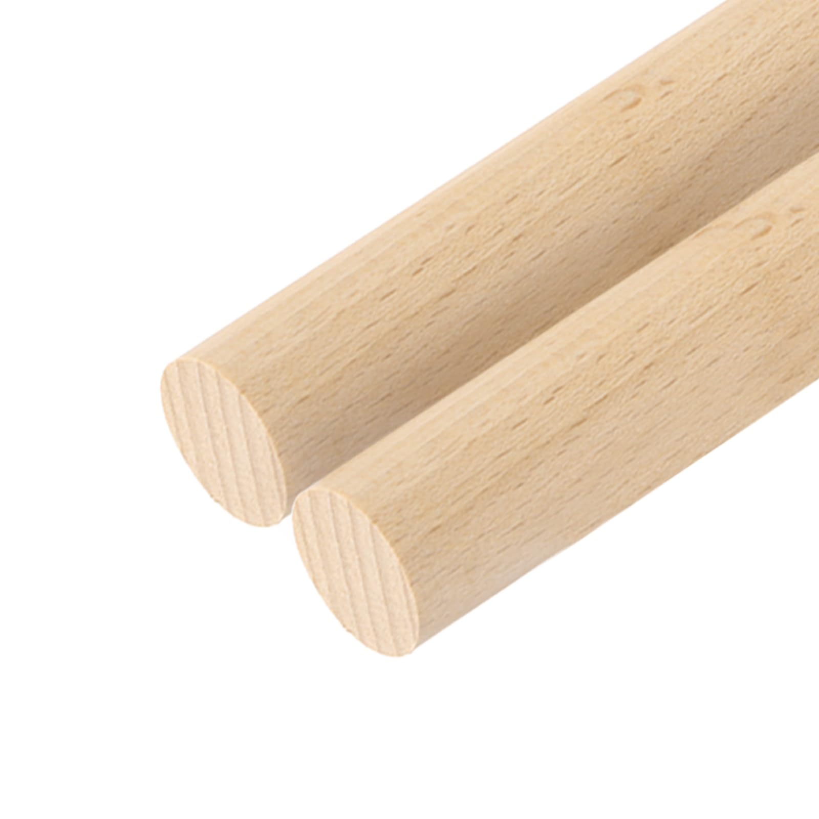 sourcing map Wooden Dowel Rods,25mmx400mm Round Wooden Rod Unfinished Solid Wood Sticks Crafts Wand for Arts Decoration, Craft and DIY Projects Wand,Pack of 2