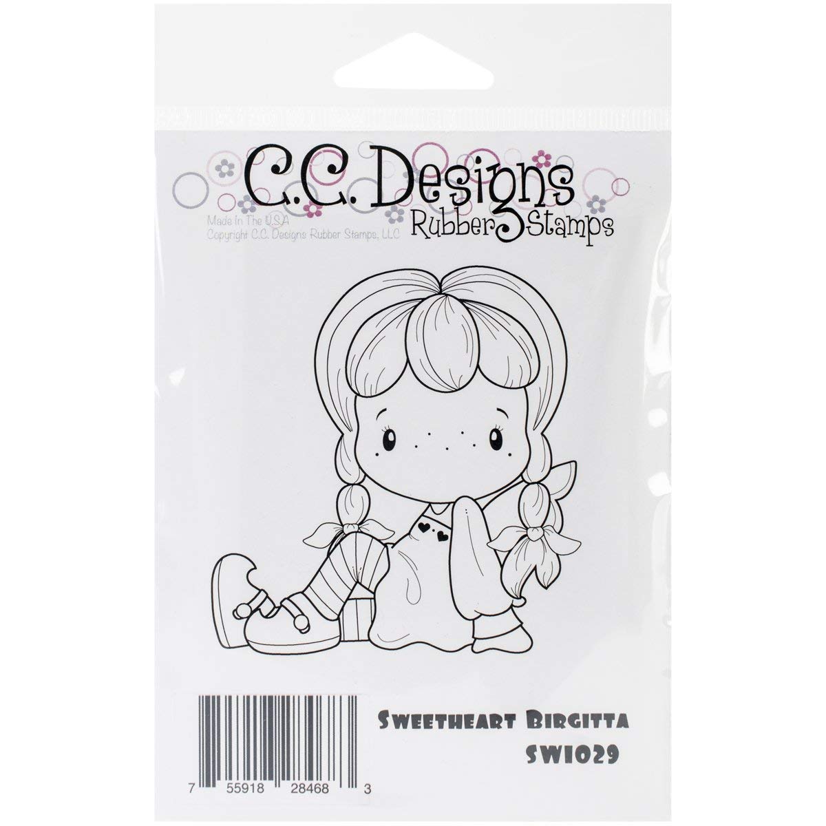C.C. Designs Swiss Pixie Cling Stamp 2.5-inch x 2.75-inchSweetheart Birgitta