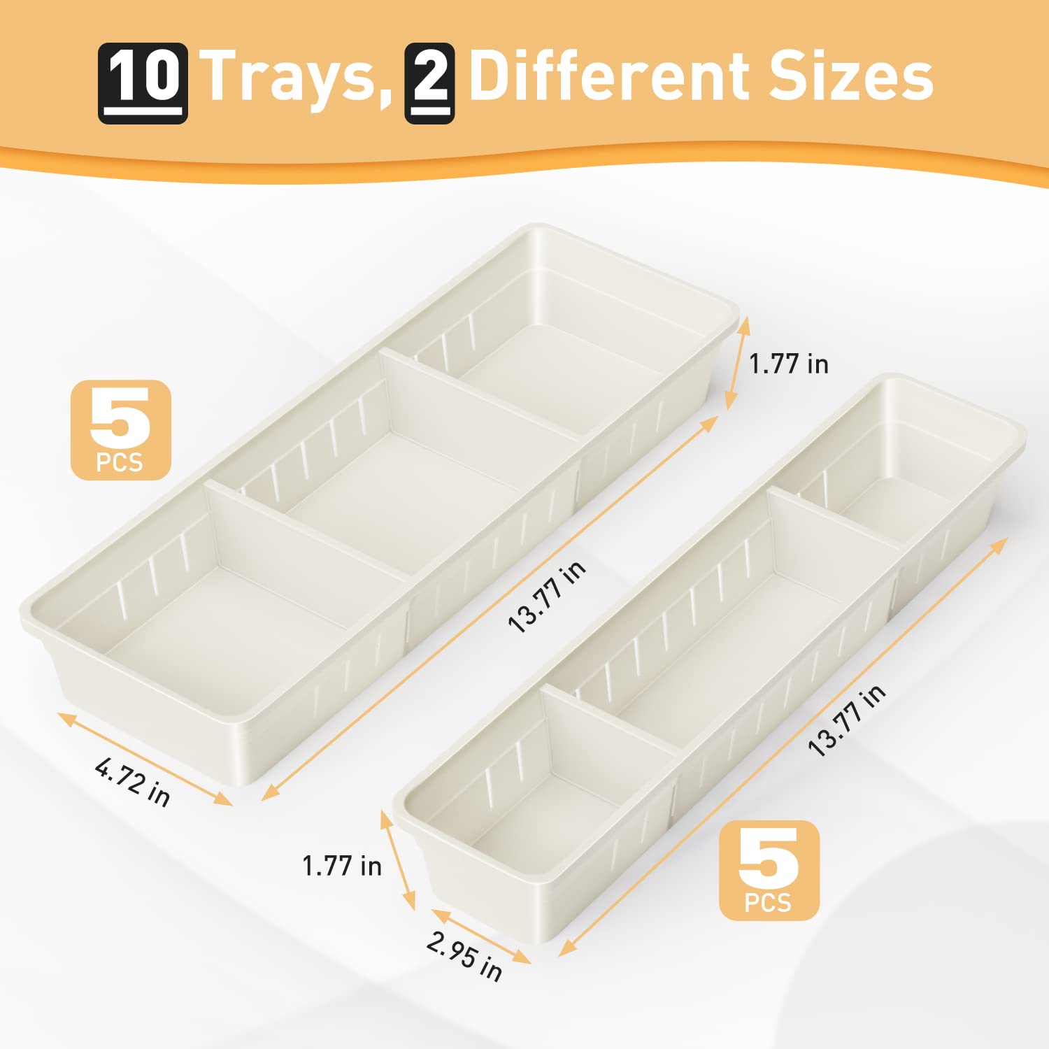 Rectangular Tray with Dividers - 2 Sizes