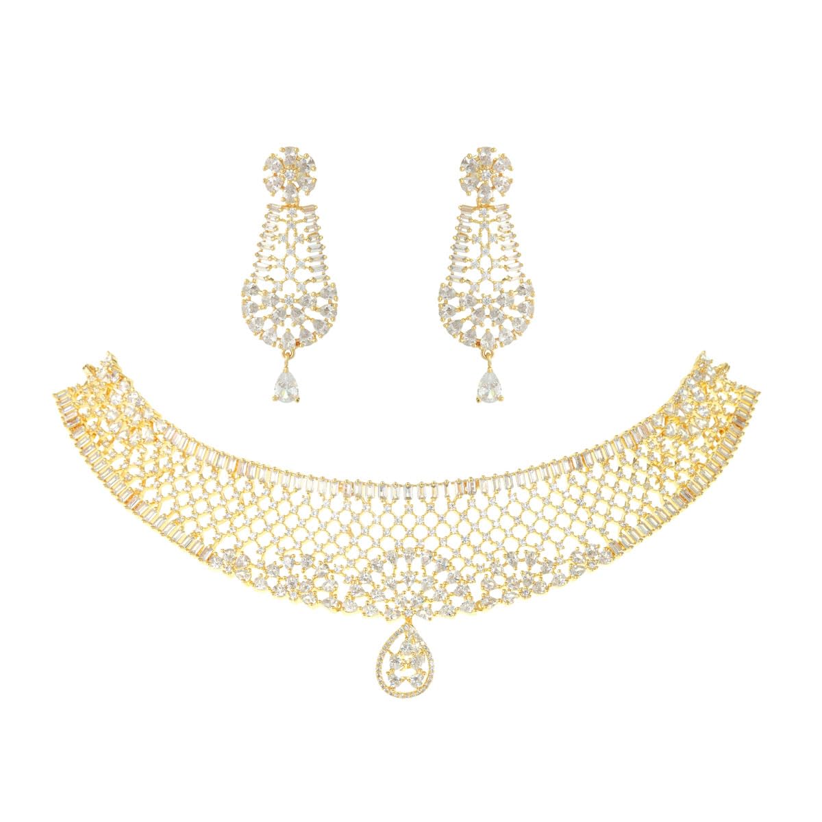 gargi by p.n. gadgil and sons | Utsaav Collection | Elegant Crystal Necklace and Earrings Set | Jewellery set for Women | Traditional set for Women-picture-10