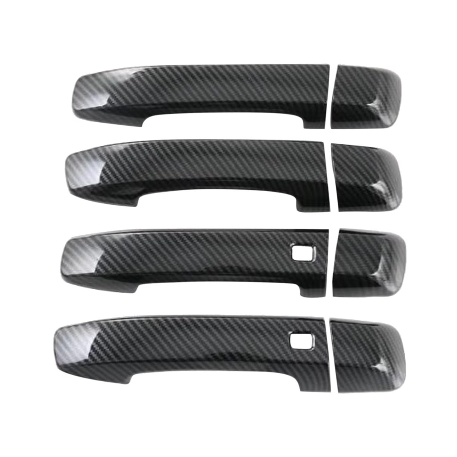 ZJYZYQ Car Sliding Outer Door Handle for Kia for Mohave 2020-2022 ABS Carbon Fiber Door Handle Cover Trim Decorator Sticker Exterior Accessories