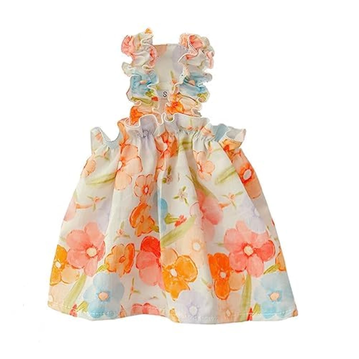 Anelekor Hawaiian Dog Dress for Small Dog Girl Summer Dog Clothes Puppy Princess Dress Floral Pattern Tropical Pet Beach Outfit for Cat Dogs (X-Large,