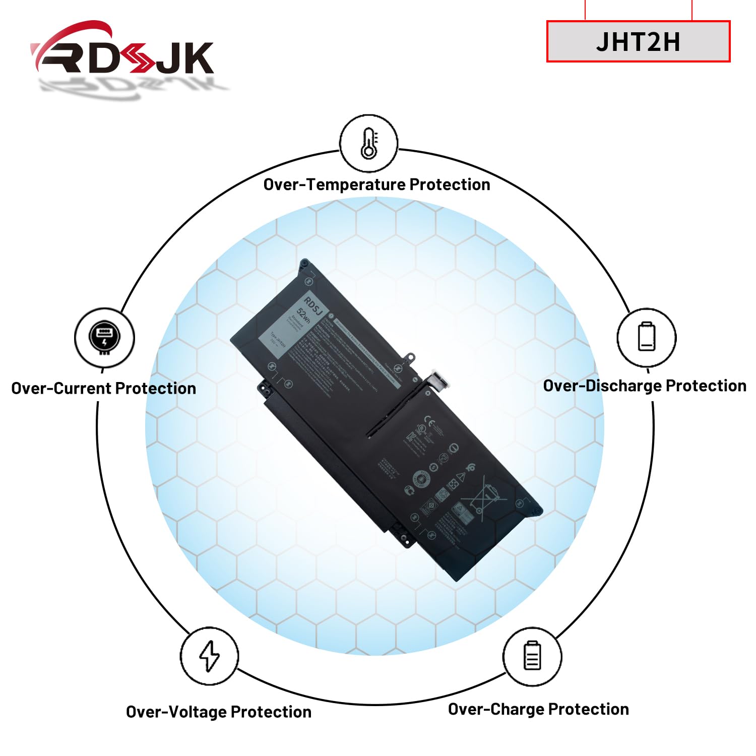 Amazon.com: JHT2H Laptop Battery for Dell Latitude 7310 7410 P34S