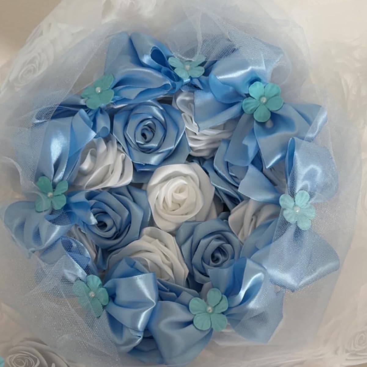 Amazon.com: Light Blue Ribbon 2 Inch x 25 Yards, Satin Fabric