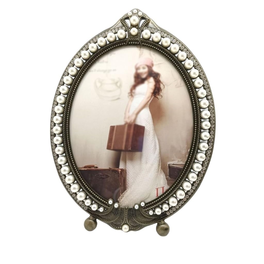 Cadre photo en métal perles vintage 8x10 décoration de table modèle pièce salon