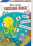  Mein dicker Vorschul-Block: Zahlen, Buchstaben, Konzentration