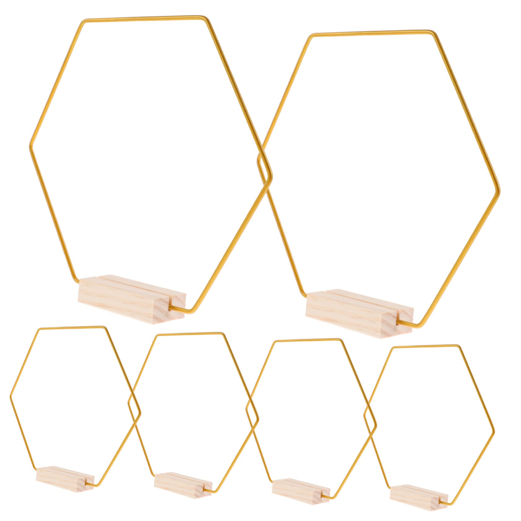 6juego Aros De Metal Hexagonales para DIY De Base para Decoración De Mesa y De Sueños