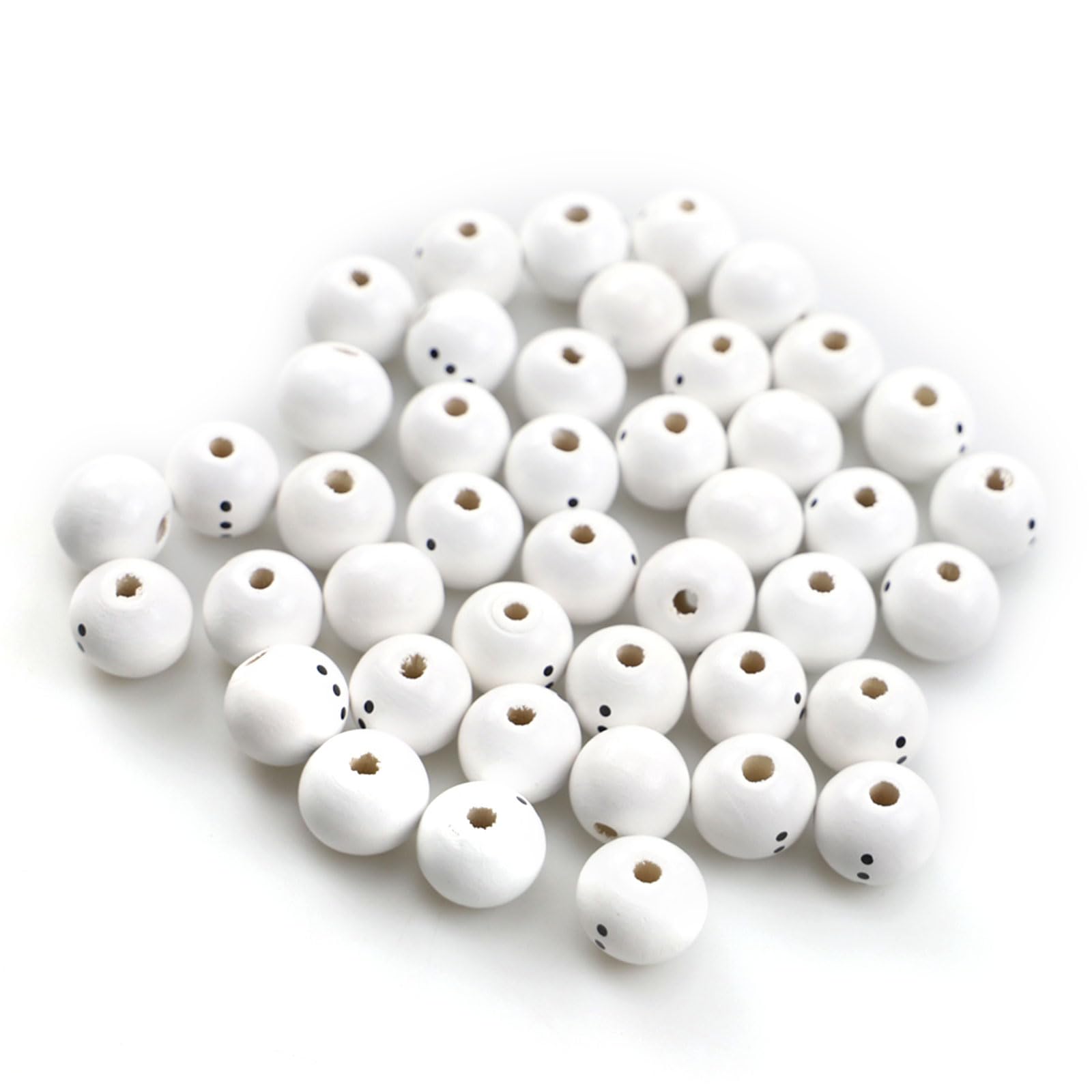 Buxuaaaa Snowmans Belly 50 Pieces Snowman Wooden Buttons For Craft Garland Decoration Wooden Beads Garland Making Winter Christmas Party Snowman Beads