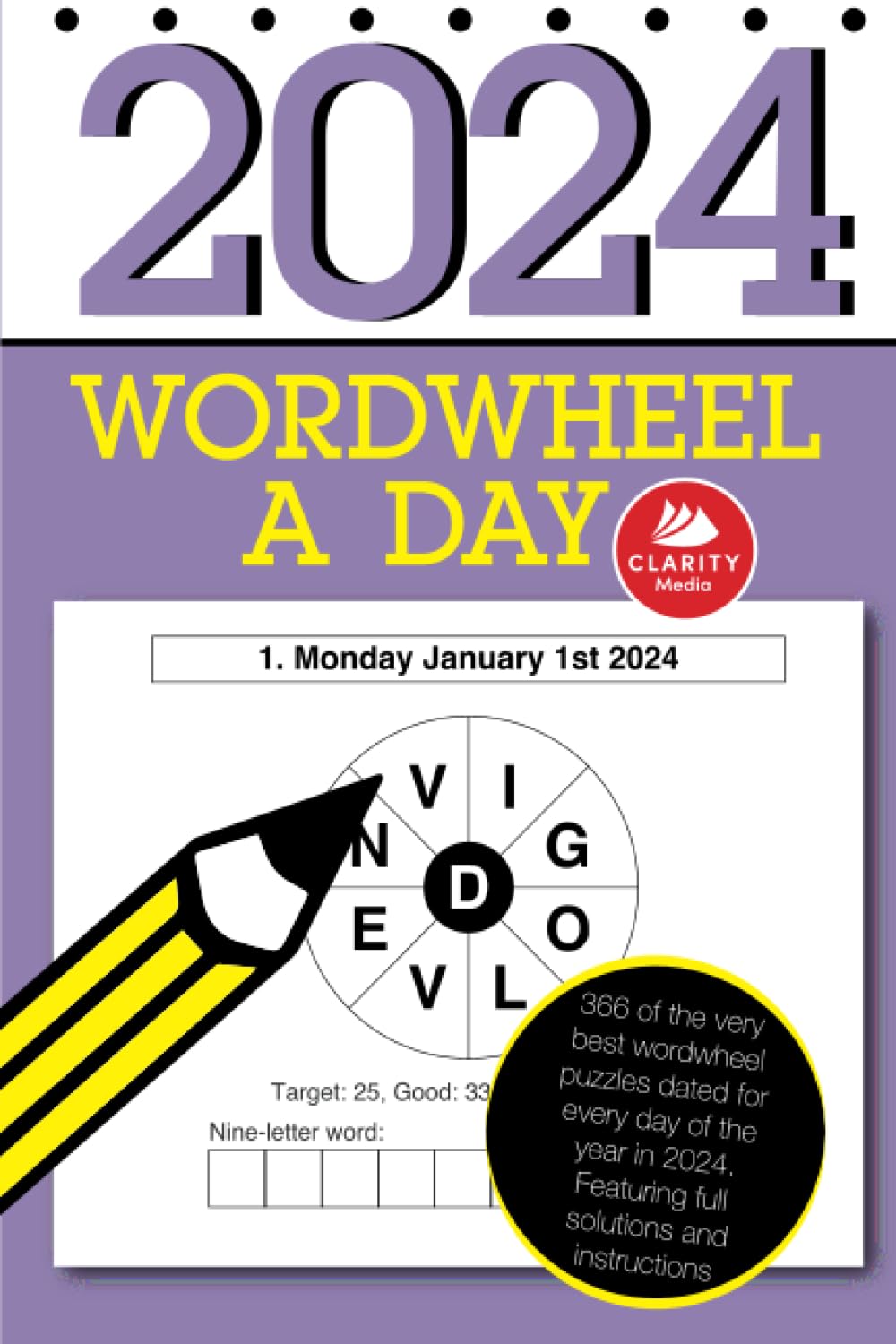 Wordwheel a Day 2024: 366 fantastic word wheel puzzles for you to enjoy in 2024