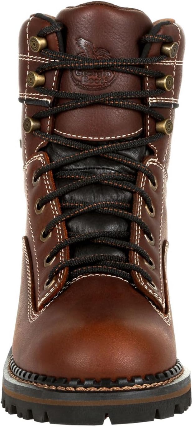 Georgia Boot AMP LT Logger Women's Alloy Toe Waterproof Low Heel Logger Boot