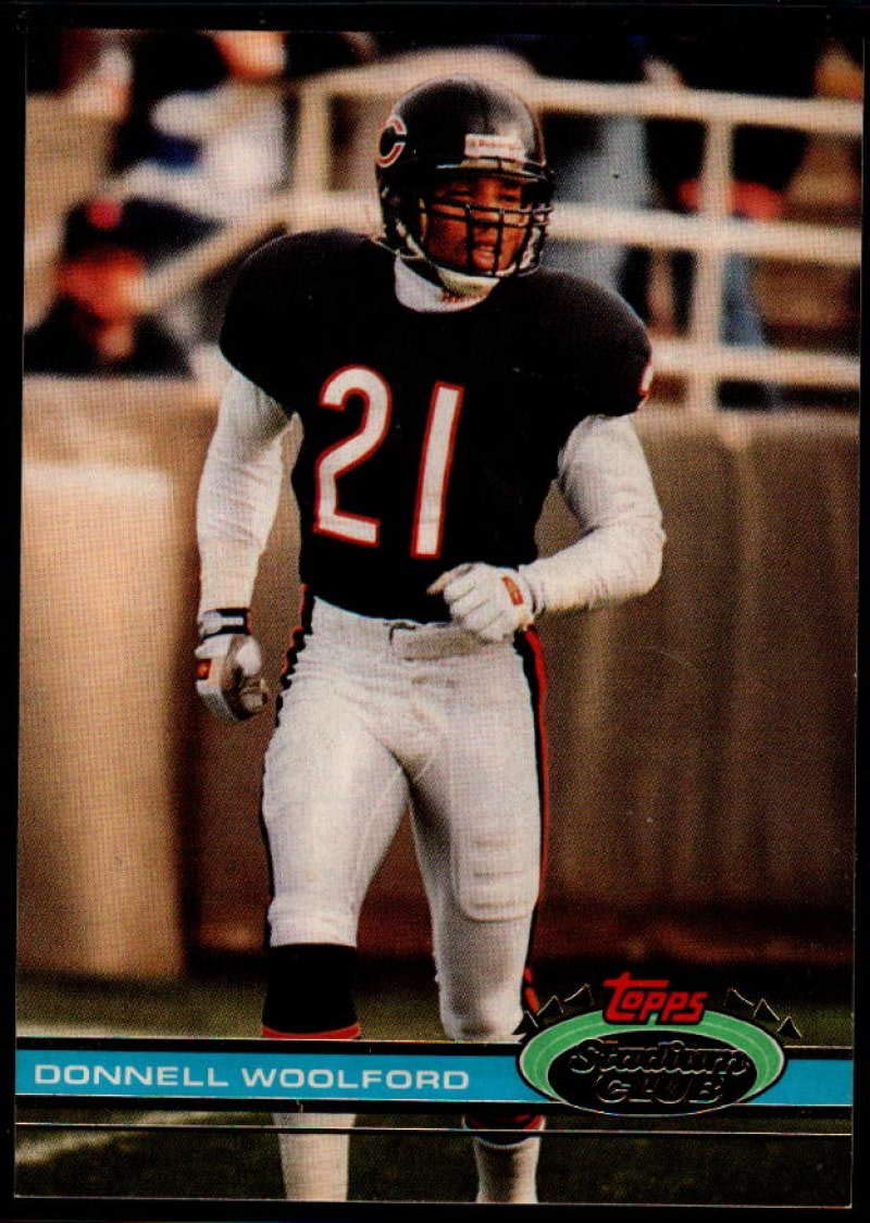 Amazon.com: 1991 Stadium Club Football #213 Donnell Woolford Chicago Bears  Official NFL Trading Card From The Topps Company in Raw (NM or Better)  Condition : Collectibles & Fine Art