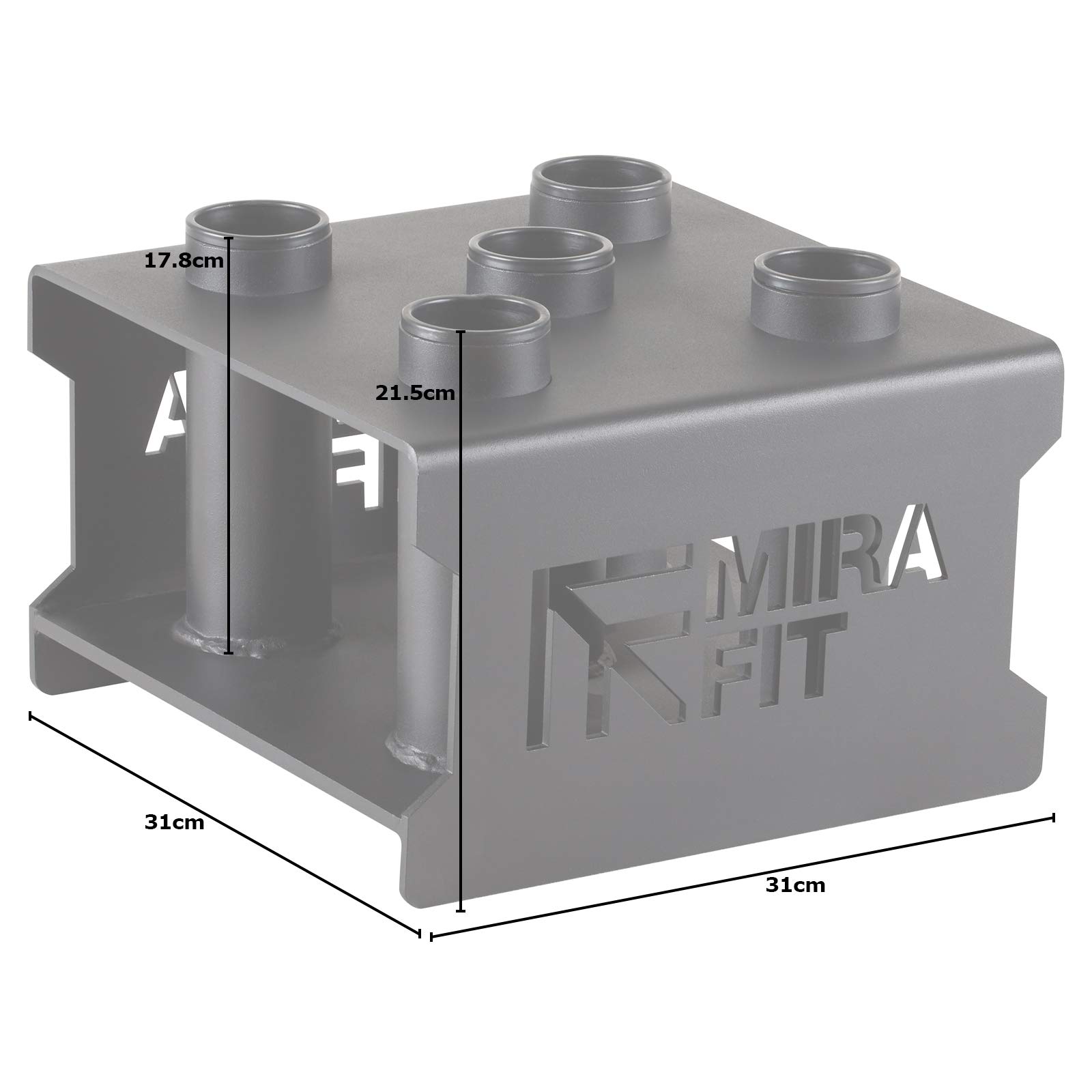 Mirafit 5 Olympic Bar Floor Stand - Gym Storage for 5 Weight Bars