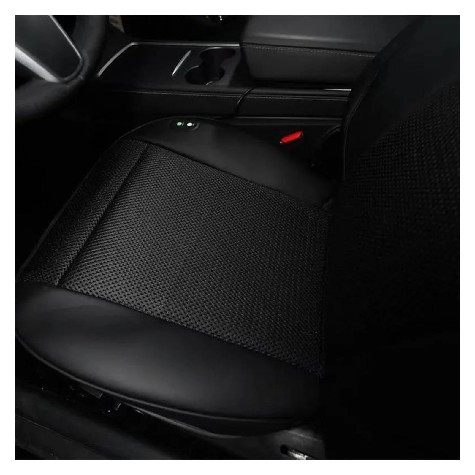 Funda Coche Asientos Para Tesla Para Modelo 3 Y Funda De Asientos Transpirable Con Ventilador Cojín De Asiento De Seda De Hielo Accesorios De Coche Protectores De Asiento(Black)