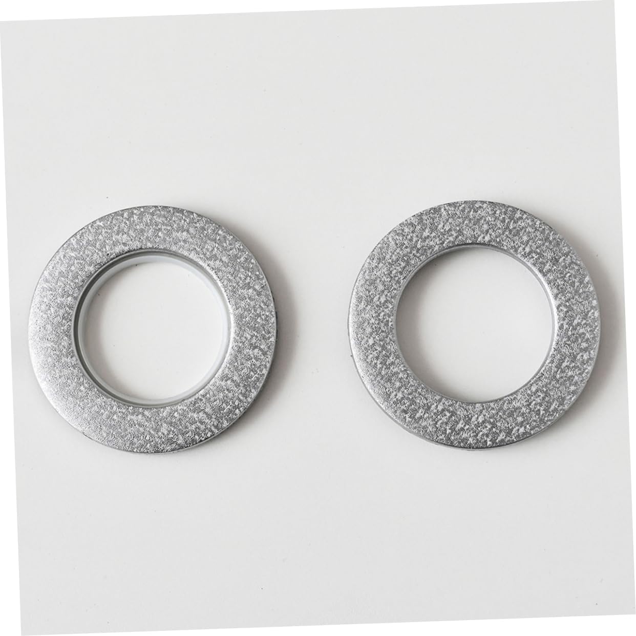 Amosfun 24pcs Grey Curtain Grommets Reusable Drapery for Easy Installation Safe Flexible Eyelet Hooks for Heavy Lightweight Curtains for Home Use