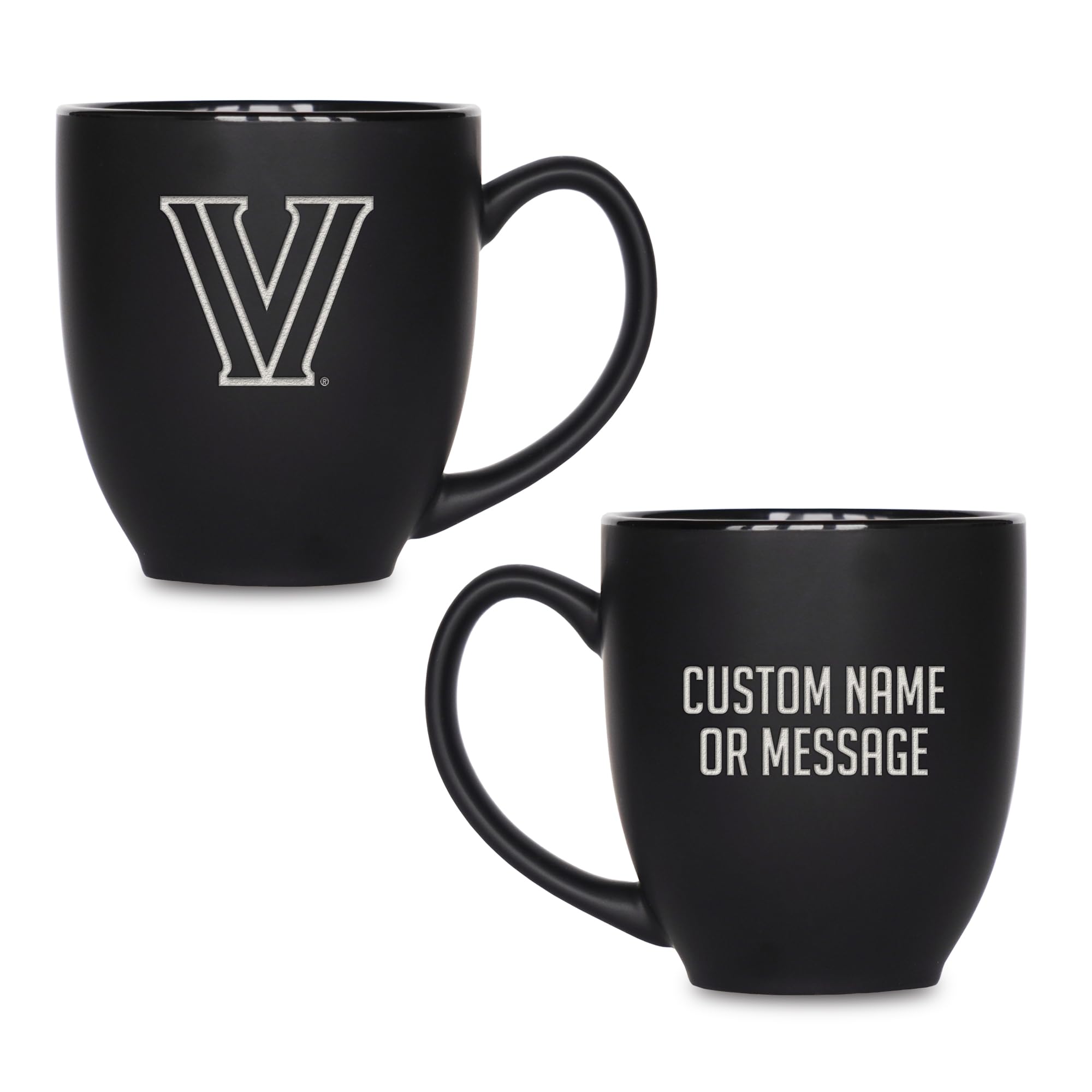 Rico Industries NCAA Primary 15-Oz Personalized Matte Black Bistro Mug - for Hot or Cold Drinks