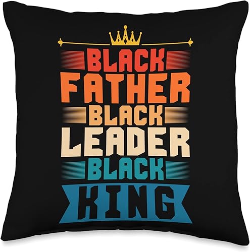 Pride African American Father Black Black Dad Proud African Father King, 16 x 16 pulgadas, multicolor