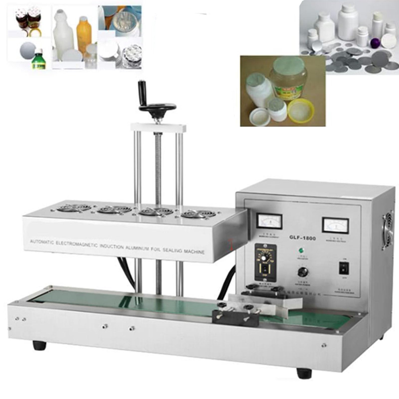 asdchZen Automatic Continuous Belt Sealer For Aluminum Foil Bags, Efficient Sealing Solution For Packaging Needs (120Mm 220V)