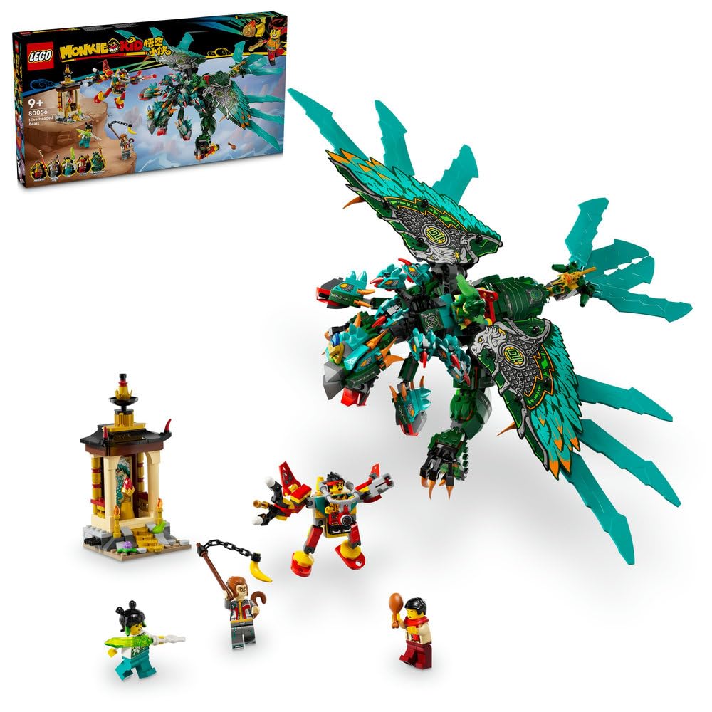 LEGO Monkie Kid Nine-Headed Beast, Monster Toy Action Figures, Fun