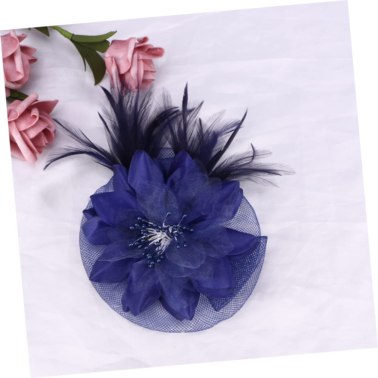 FRCOLOR 2Pcs Cravatte Per Veli Sposa Mini Fermagli Per Per Le Donne Fascia Cappello Di Fascinator Fascia Per 1920 Per Testa