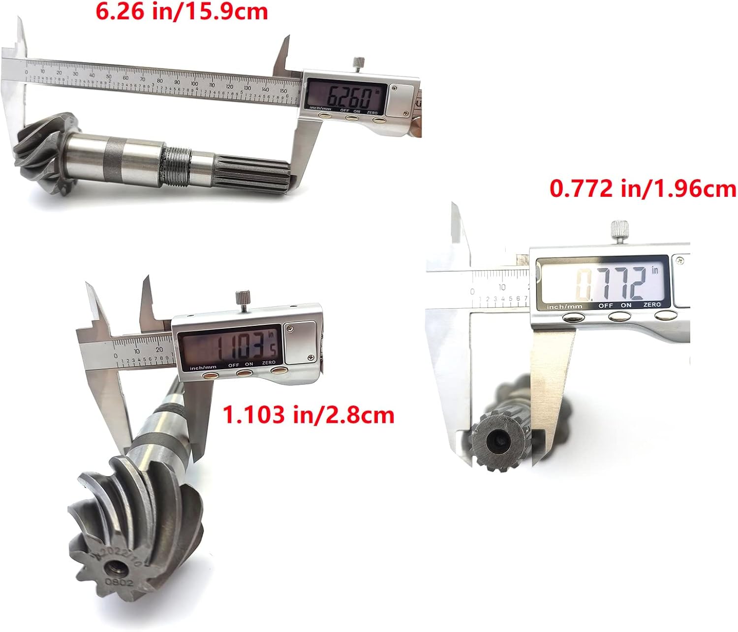 New Front Axle Chassis Bevel Gear Shaft Set TD030-12010 TC432-12010 Compatible with Kubota Tractor L3408 L3608 L4018