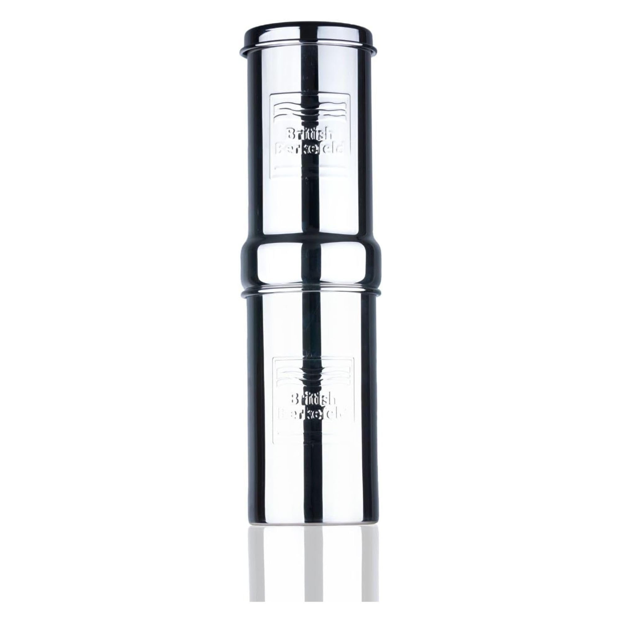 British Berkefeld Sistema De Filtro De Agua Por Gravedad De Acero Inoxidable De 1 Litro | Incluye cartuchos Ultra Sterasyl | Agua limpia con un sabor excelente | No requiere electricidad ni fontanería