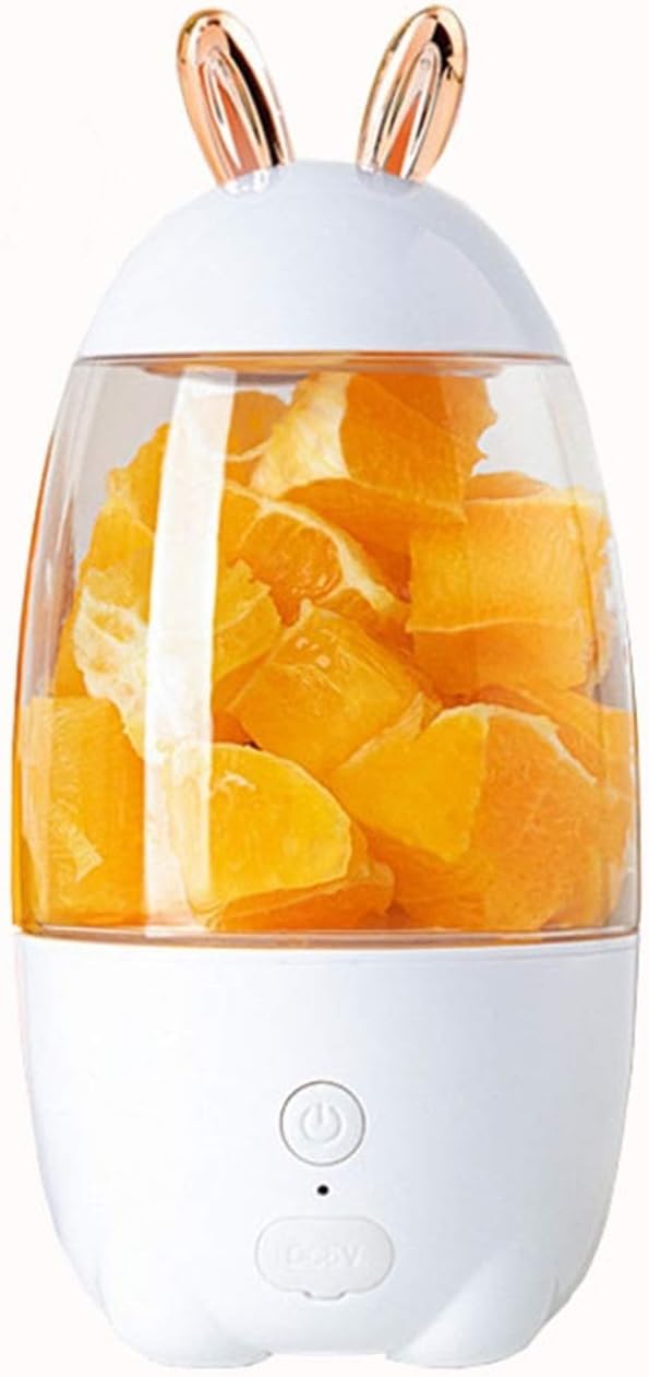 LIMXPortable Blender Cup Electric USB Wireless Mixer Machine Food Smoothie Processor Hand Held Personal Fruit orange Squeezer Juicer (Color : White)