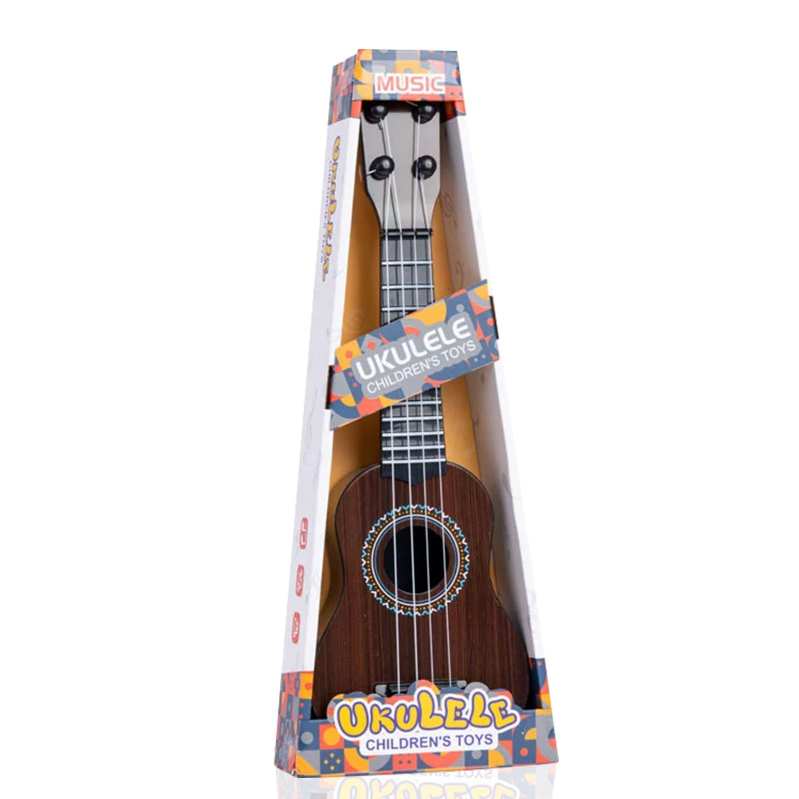 Mini Guitarra Ukelele de Juguete de 4 Cuerdas para Niños, Juguetes de Guitarra para niño pequeños con un simpático Dinosaurio, Ukelele para Niños como Instrumento Musical (A5)
