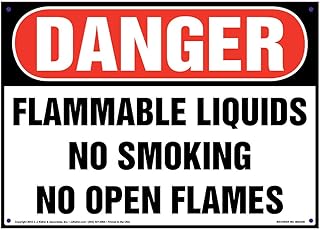 Danger: Flammable Liquids, No Smoking, No Open Flames Sign - 10