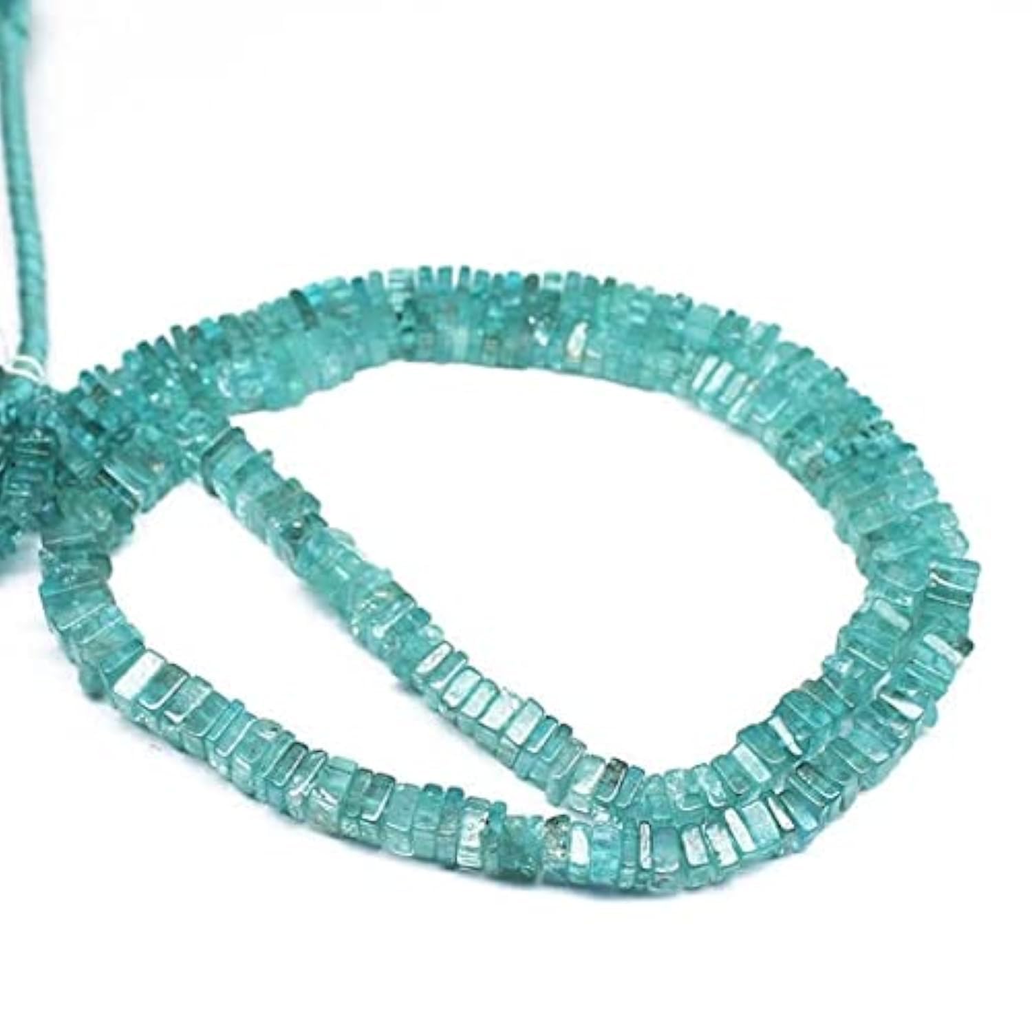 Apatite bleue naturelle en perles cubes lisses 3-4mm pour création bijoux LKBEADS