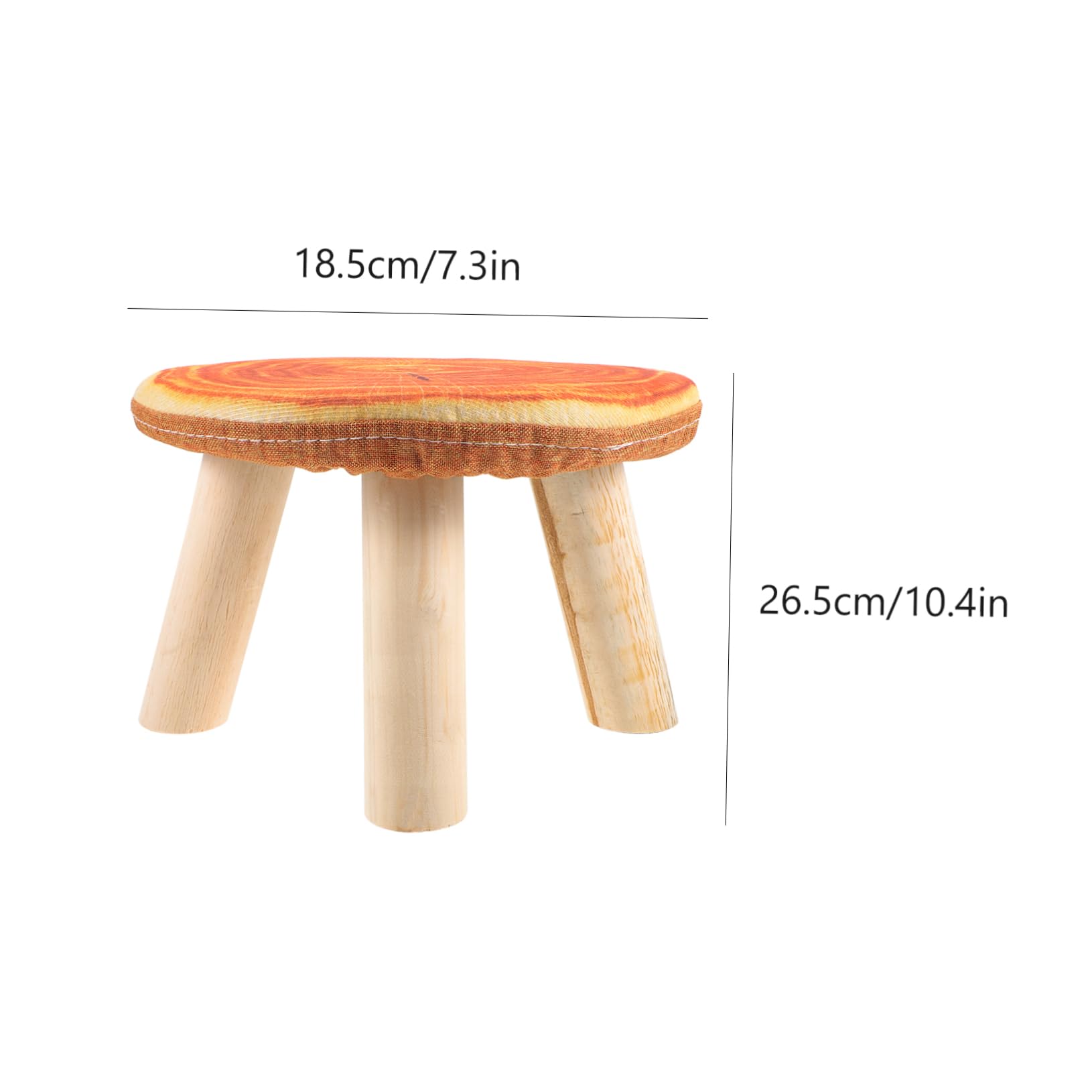 Unomor Cute Boys and Girls Round Stool Outdoor Furniture for Toddlers Decorative Wooden Stool Safe Structure for Boys and Girls