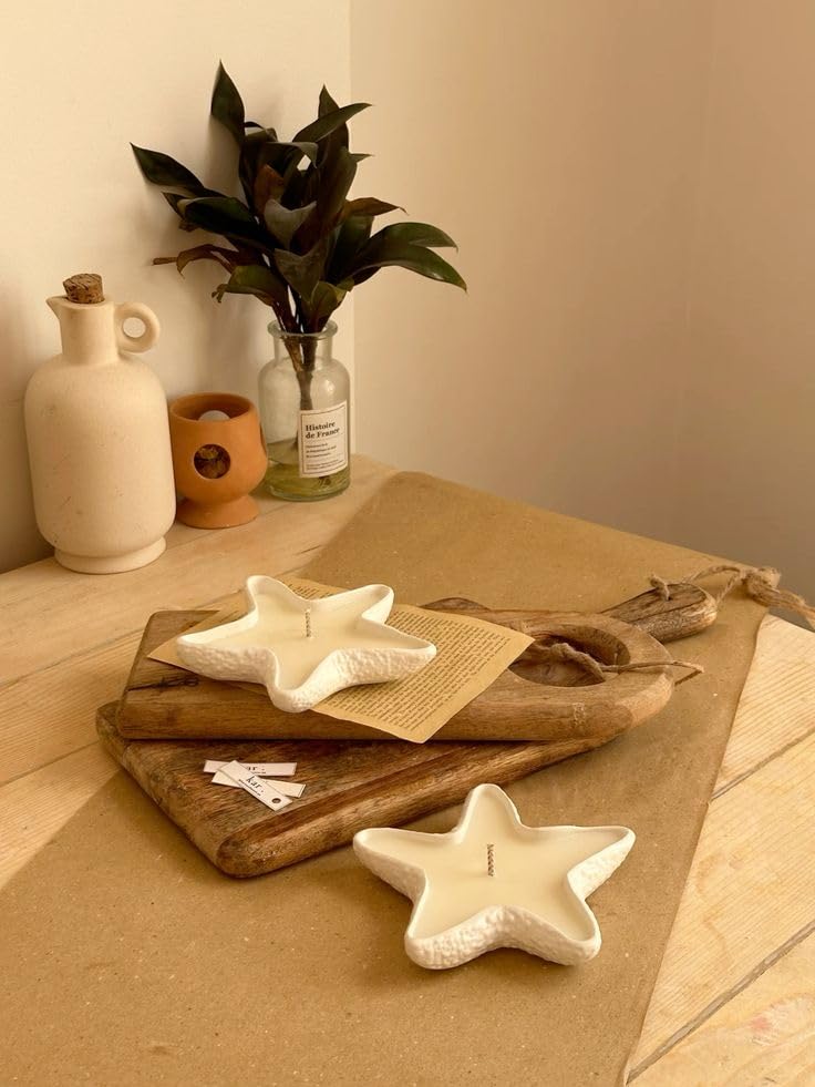 Image of Concrete Sea Shell Jar Candle | Velvet Rose Aroma | 12+Hours Burn Time | Perfect for Home Decor & Gifting (K)