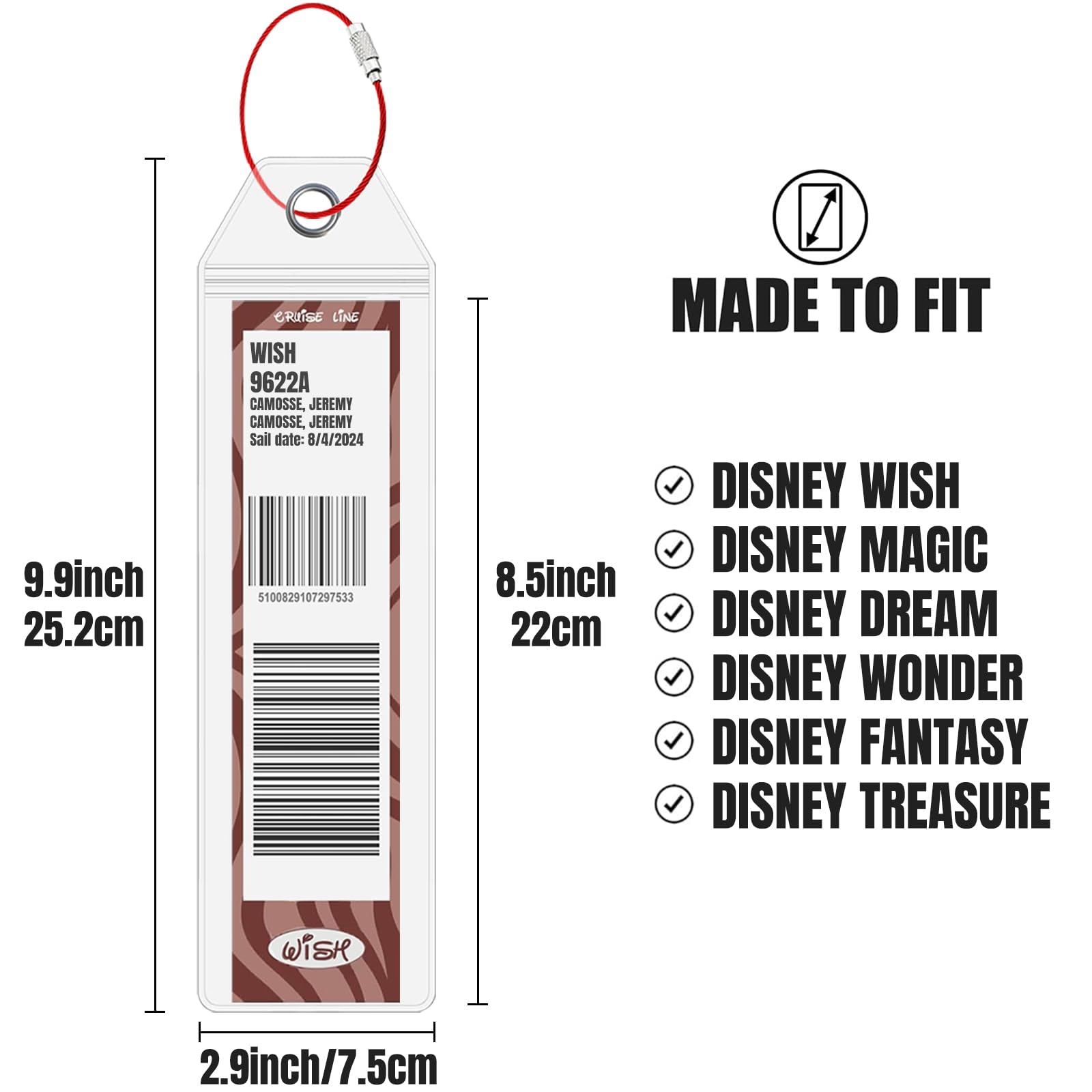 Disney Cruise Luggage Tag Mailer Disney Parks Mickey Mouse Cruise