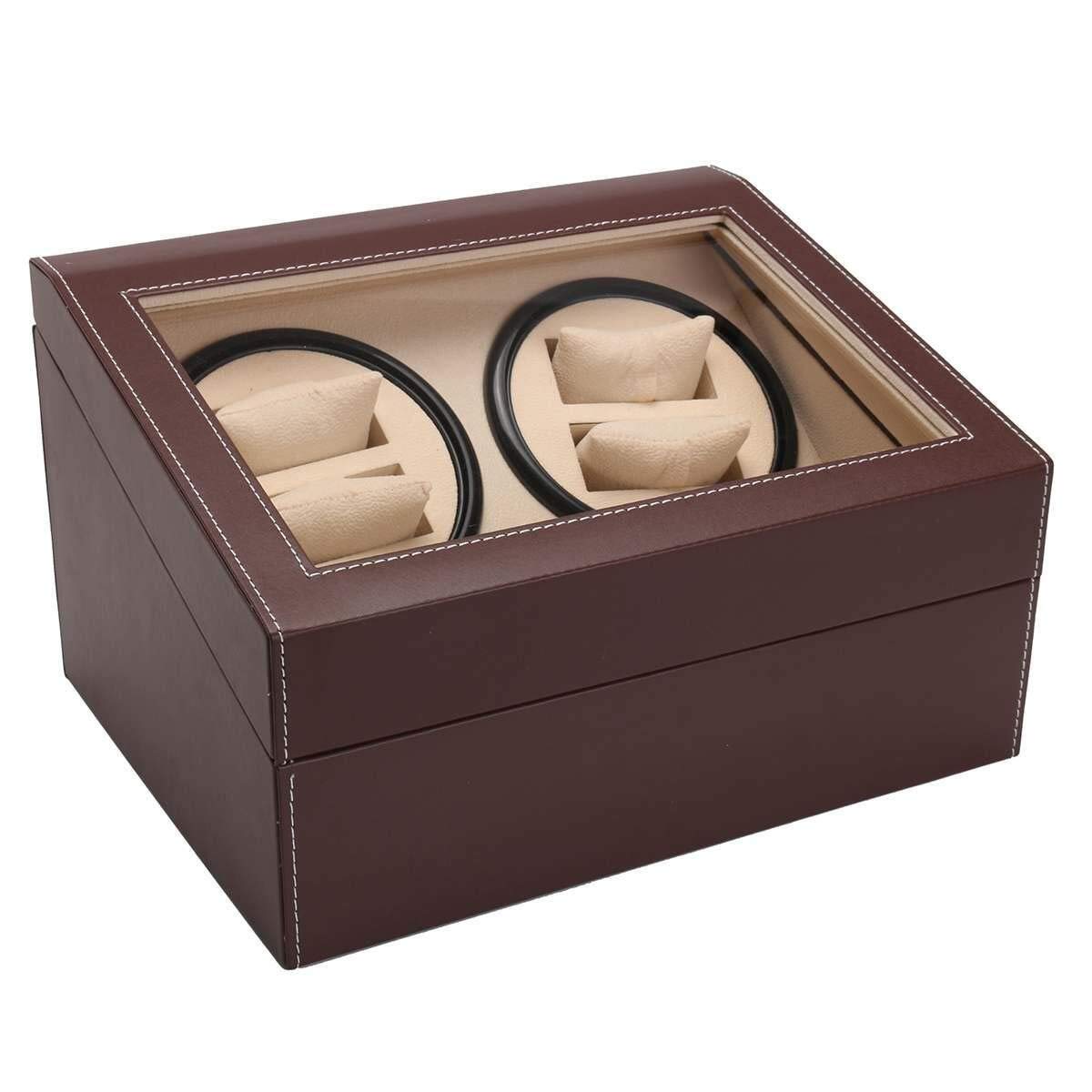 YNIYUJKL Watch Winders 4+6 Automatic Watch Winder Box Pu Leather Watch Winding Winder Automatic Rotate Watch Winder Storage Watch Box Collection