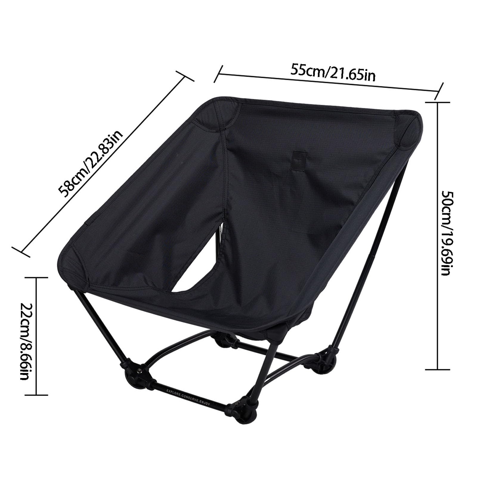 Aluminium Moons Stuhl mit Quick Setup Systemen, zusammenklappbarer Campingstuhl, ideal für Reisen, Musik, Festivals, Outdoor, Outdoor