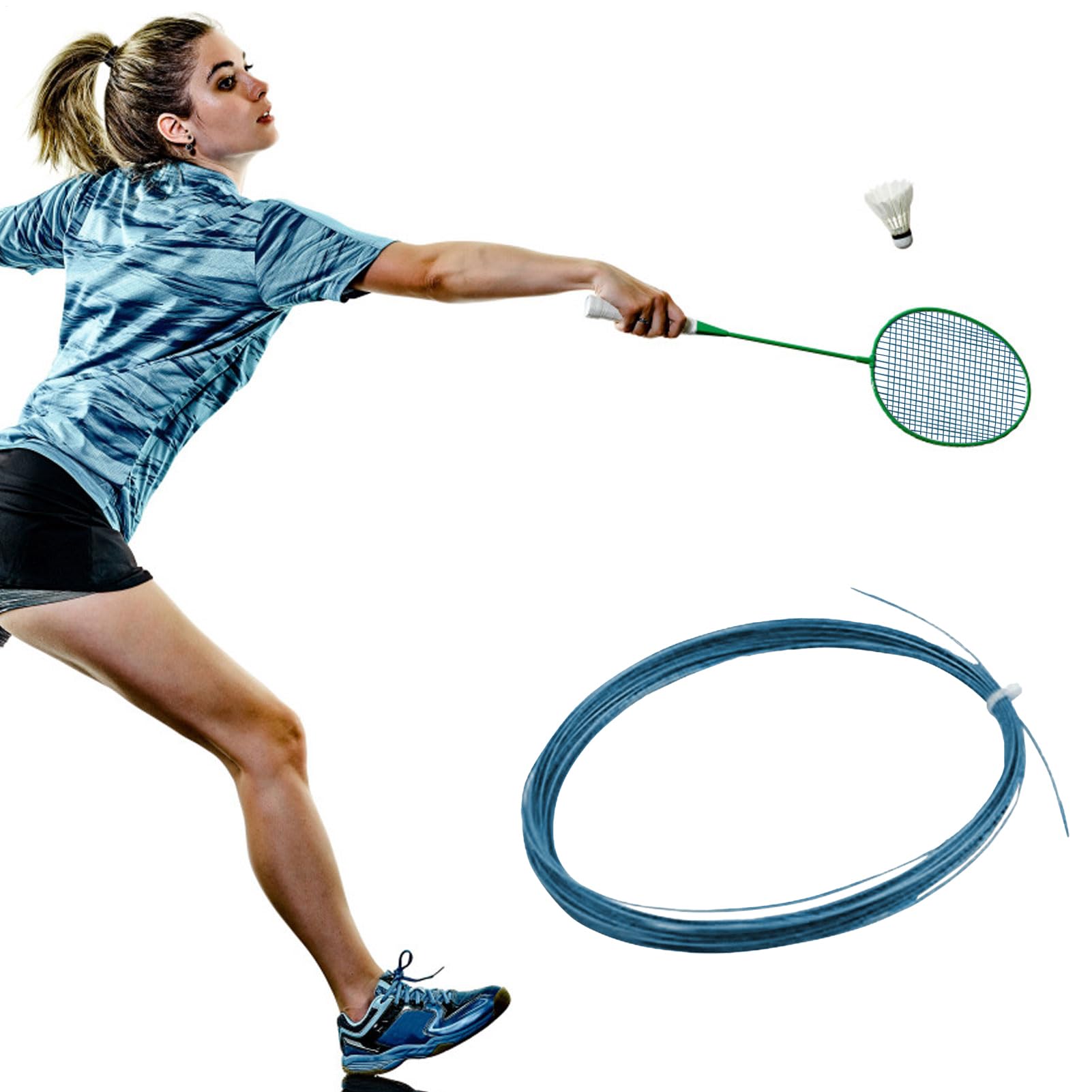 Erneuerung der Schlägersaite – 0,7 mm/22 g, helle Farbe, hohe Flexibilität, Badminton-Saite, 10 m Ersatz-Schlägersaite für die Reparatur, das Training und die Verbesserung der Ausdauer von Badmintonsc