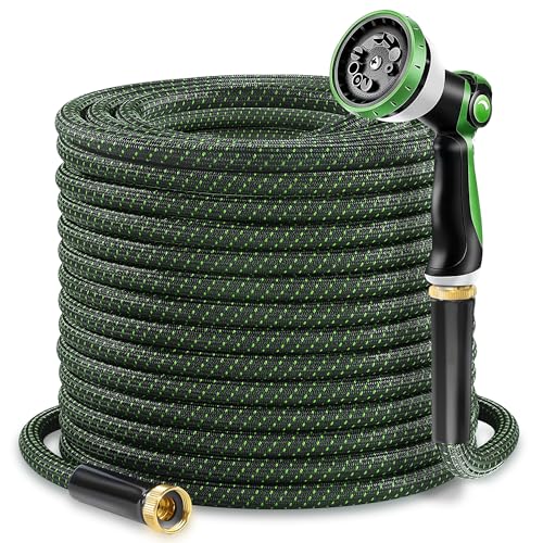 Torioweg Garden Hose 50ft - Lightweight Water Hose, with 10-Pattern Nozzle, Triple-Layer...