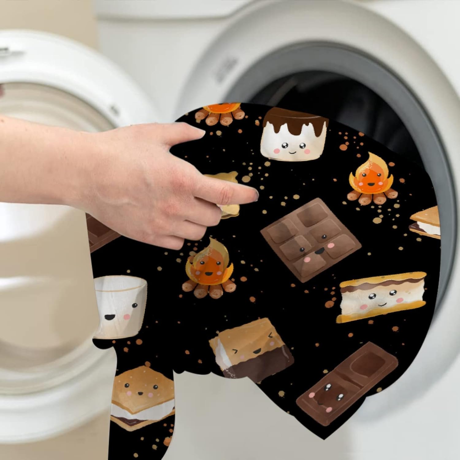 Cute S'Mores Blanket | Ultra Soft Marshmallow Cookie Throw Blanket | 50"x60" Marshmallow Gifts for Boys Girls | Plush Warm Cozy Roasted Marshmallows Blanket for Couch/Sofa/Travel/Camping