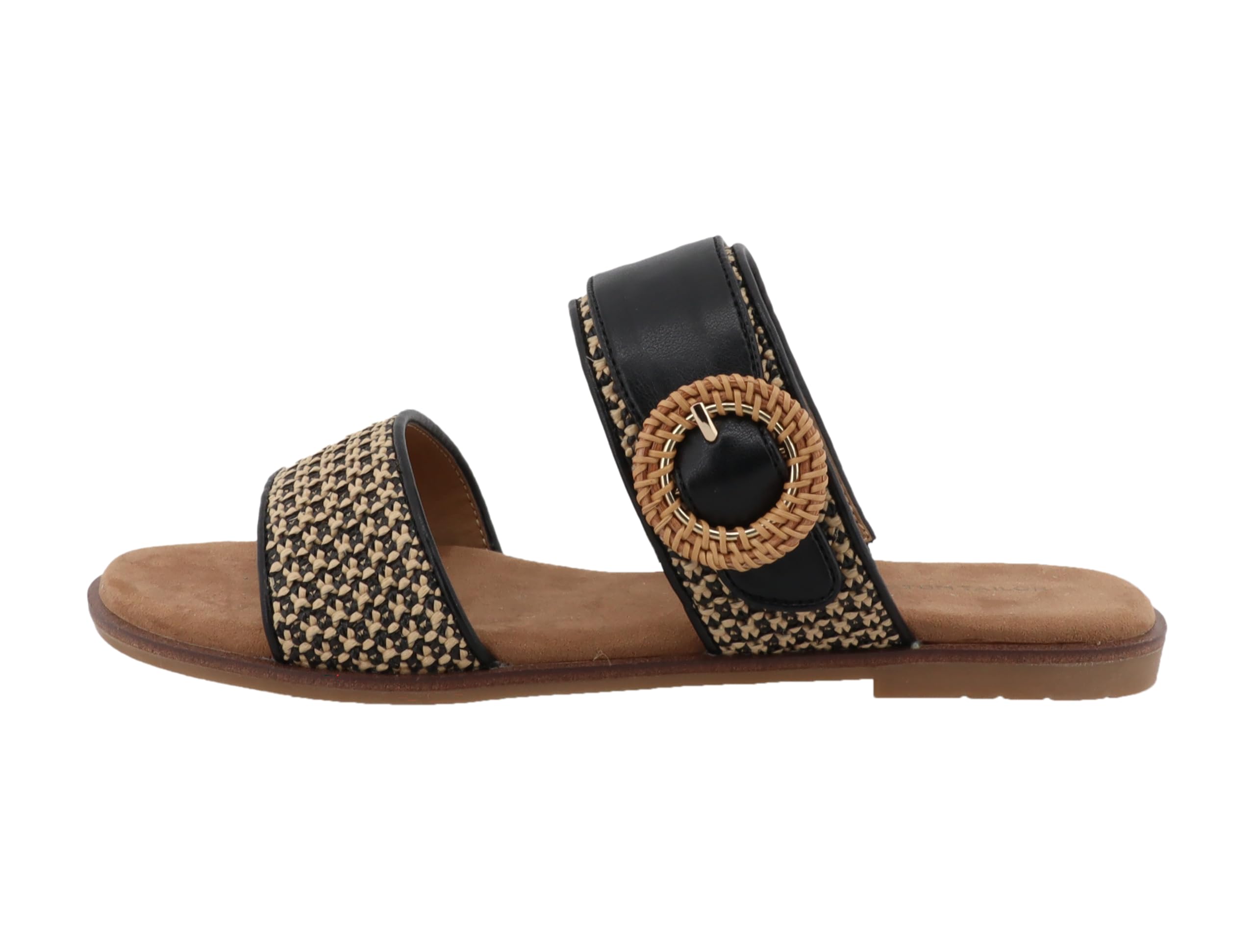 TOM TAILOR Women's 5390390027 Sliding Sandals, Black, 40 EU, Black, 8 UK
