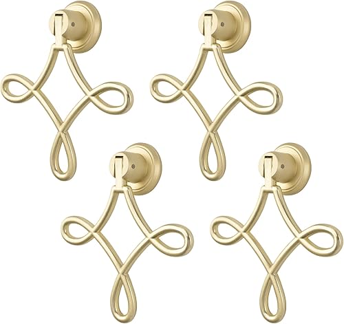 Tiradores de gabinete en forma de nudo chino, 4 manijas colgantes de oro macizo, pomos de aleación de zinc con tornillos de montaje para armarios,