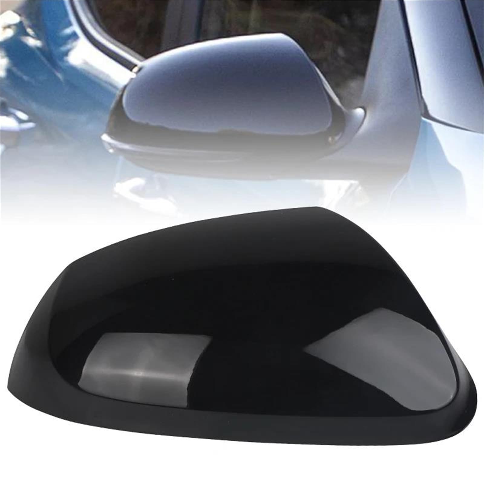 Esterno Calotta Specchietto Retrovisore Auto Per Hyundai I10 2014-2017 Nero Lucido/Bianco Primerizzato Calotta Copri Sinistro E Destro Copertura Specchietto(Primed white Left)