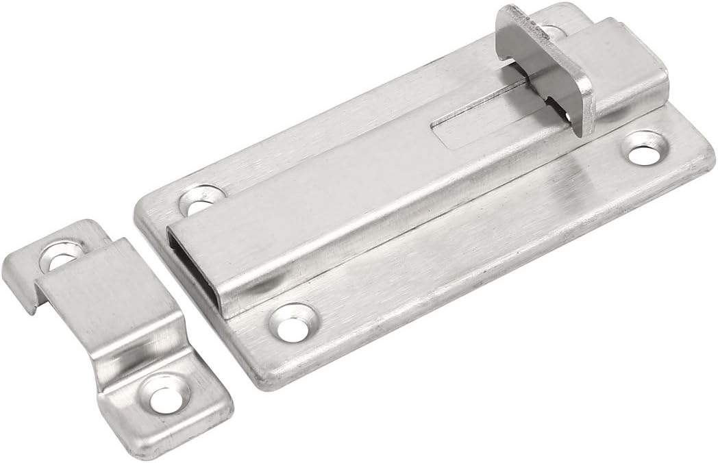 uxcell 4 Inch Length Stainless Steel Gate Door Slide Latch Lock Barrel Bolt