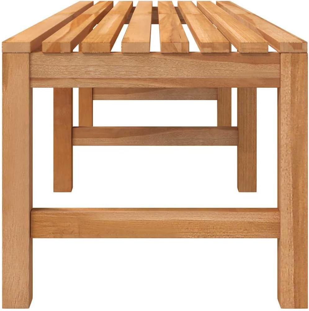 Bench Teak Solid Teak Wood 59.1 in Long Durable Garden Bench,The Solid Teak Garden Bench for Outdoor and Indoor Use, Seating Capacity 3 Patio Furniture