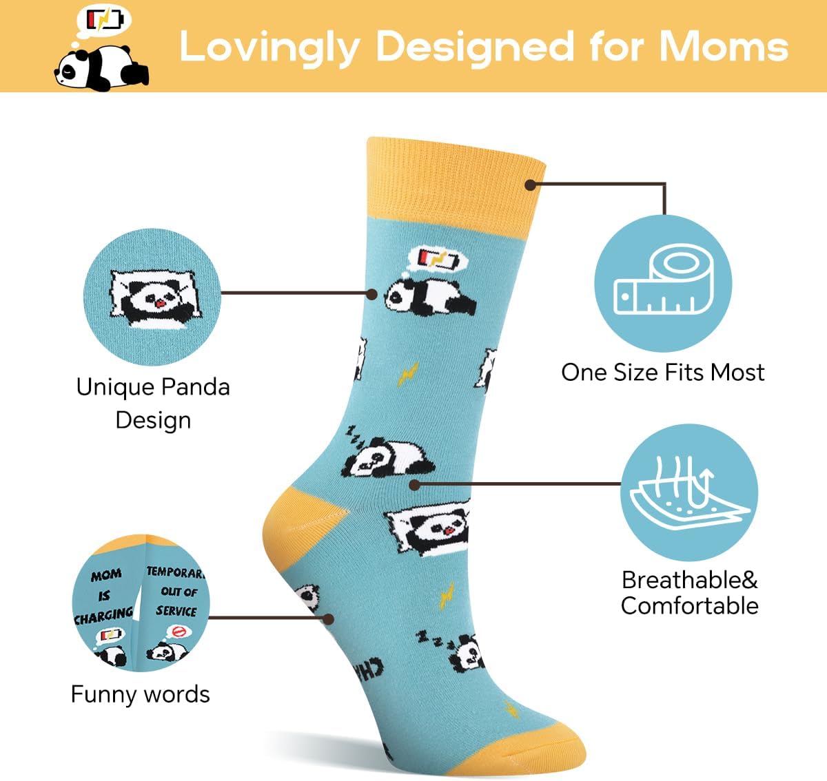 Funny Socks for Mother Women - Novelty Mothers Day Birthday Gifts for Mom - Crazy Silly Sock Christmas Stocking - Image 4