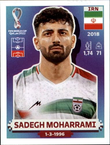 2022 Panini World Cup Qatar Sticker IRN10 Sadegh Moharrami Group B Iran Mini Sticker Trading Card