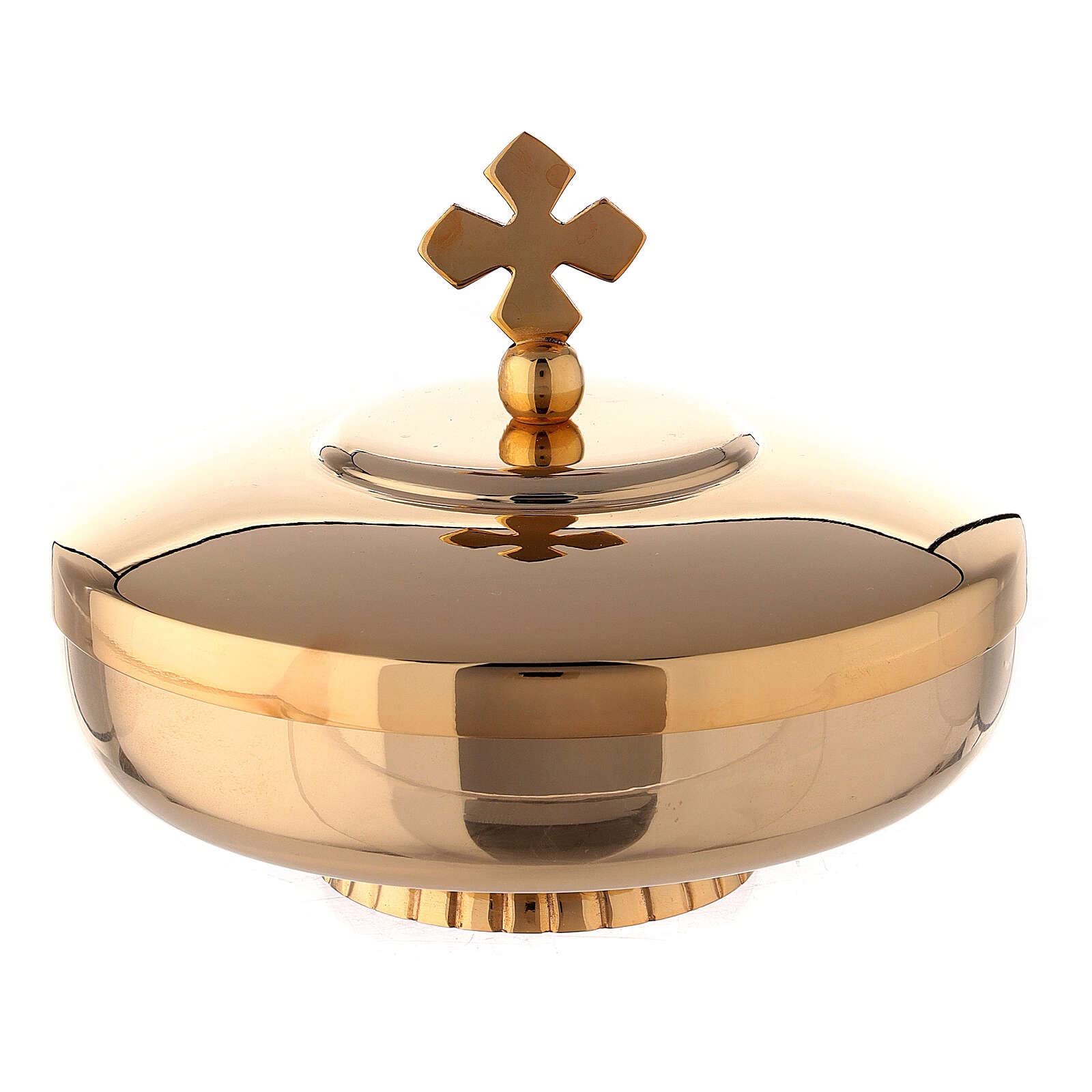 Holyart Kielichy Puszki Pateny metal: Puszka z pokrywką, mosiądz pozłacany 12 cm