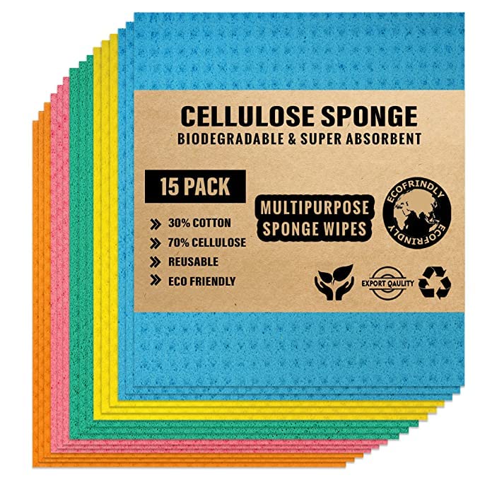 Shopfleet Sponge Wipe for Kitchen Cleaning 15 Pcs Pack (Multicolor) (B0B3TFXXYN) Amazon Price History, Amazon Price Tracker